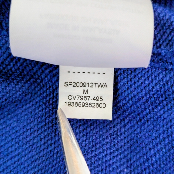 Nike Air Jordan Hoodie Mens Medium Colorblock Blue Yellow Green Sweatshirt Retro - Picture 9 of 11